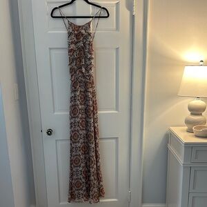 L'AGENCE Multicolor Floral Maxi Dress